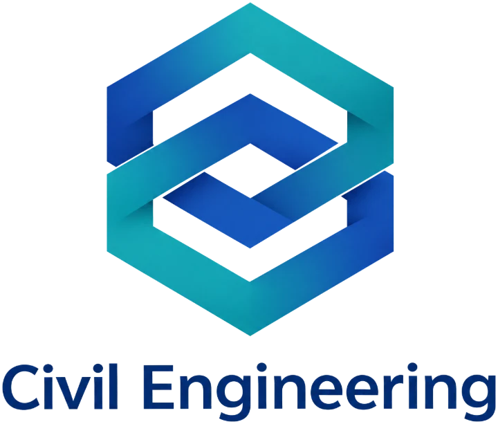비엔비엔지니어링 로고 — 두 리본이 엮인 육각형 마크와 Civil Engineering